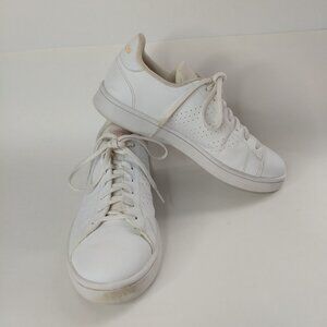 Adidas Women's Advantage Base White Glow Pink Tennis Shoes EE7510 Size 8.5 Women